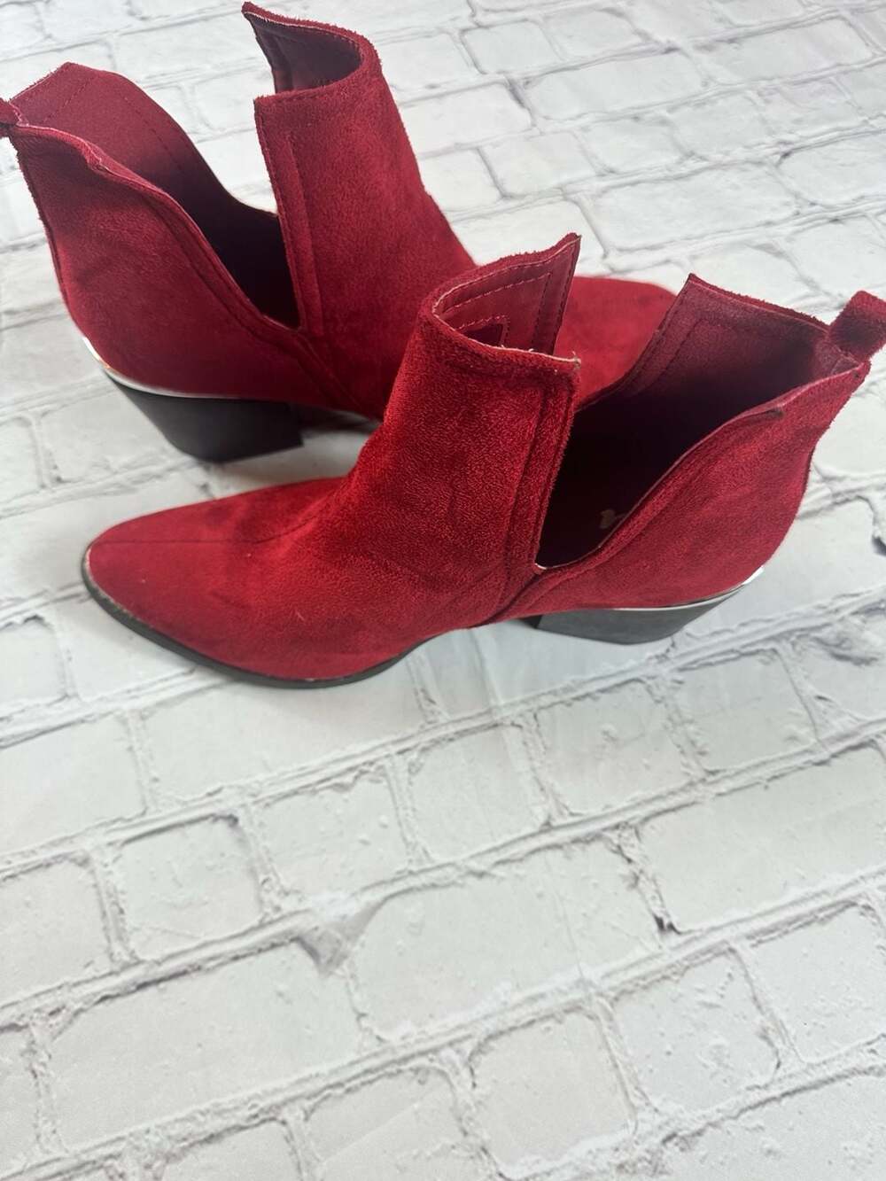 Journee Collection Issla Side Slit Block Heel Western Booties - Picture 8 of 10
